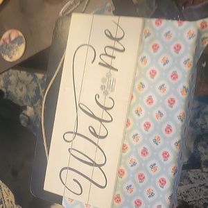 Farmhouse Pet Welcome Sign, Large, NWT, Wood, Galvinized